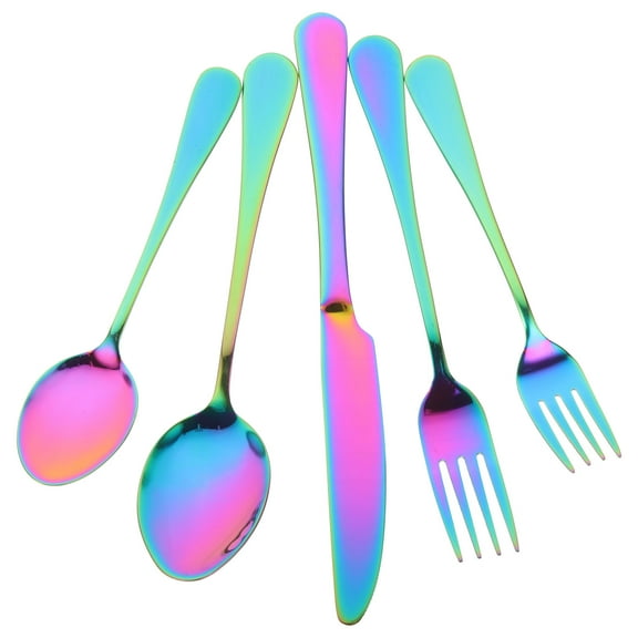 Qnmwood Colorful Stainless Steel Cutlery Set for 4 - Rainbow