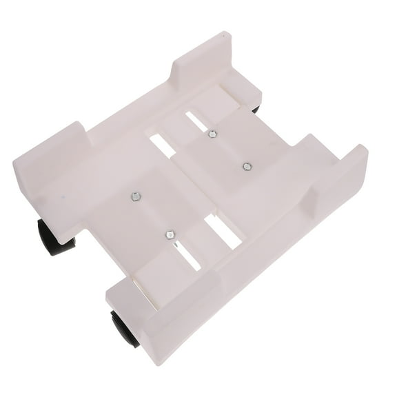 Qnmwood Computer Tower Stand Mobile CPU Holder Floor Gaming PC Case White