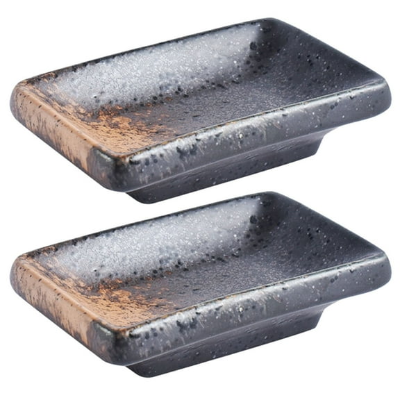 Qnmwood Japanese Porcelain Soy Sauce Dish for Sushi and BBQ