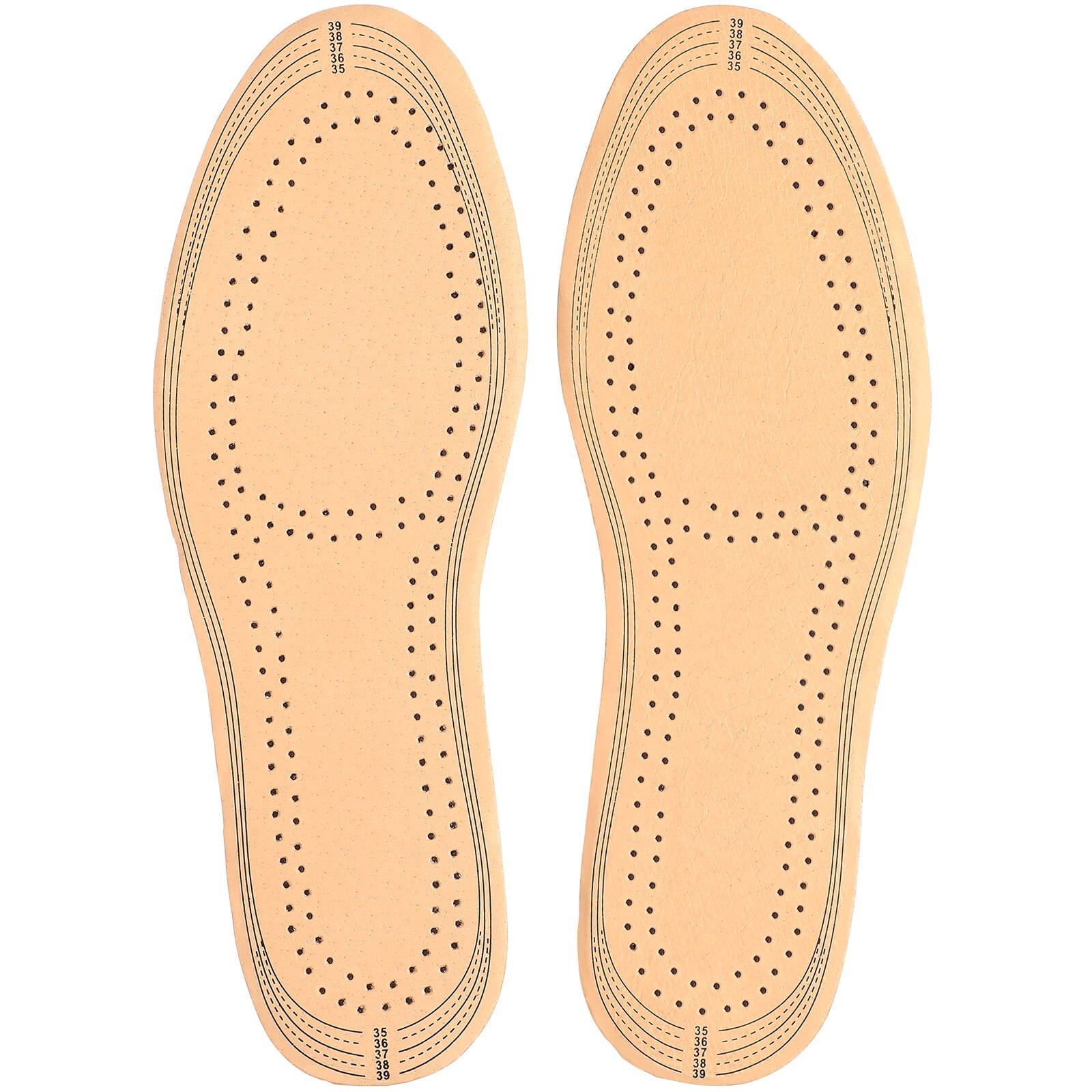 Qnmwood Leather Insoles for Men Women Thin Breathable Walmart