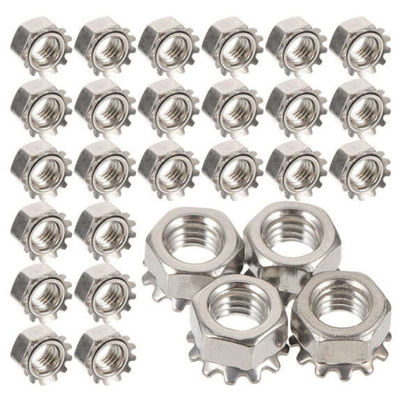 Qnmwood Stainless Steel Lock Nut & Washer Set M5 - 50pcs