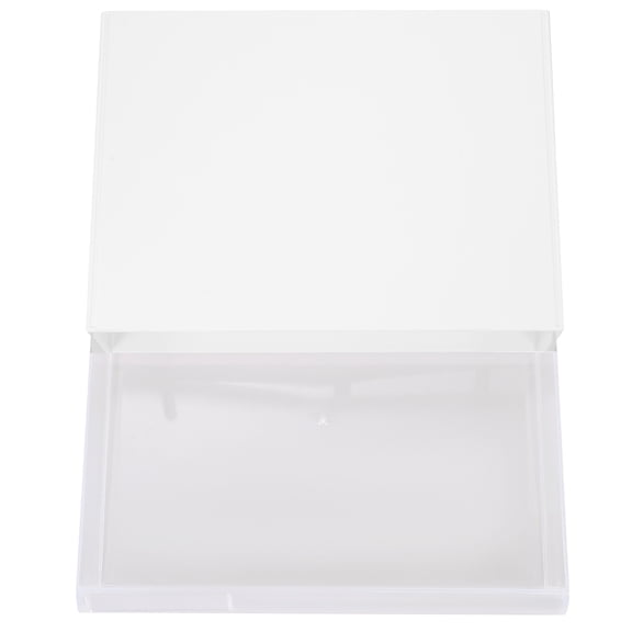 Qnmwood Under Desk Drawer Organizer Stick-On Container for Home Office School White