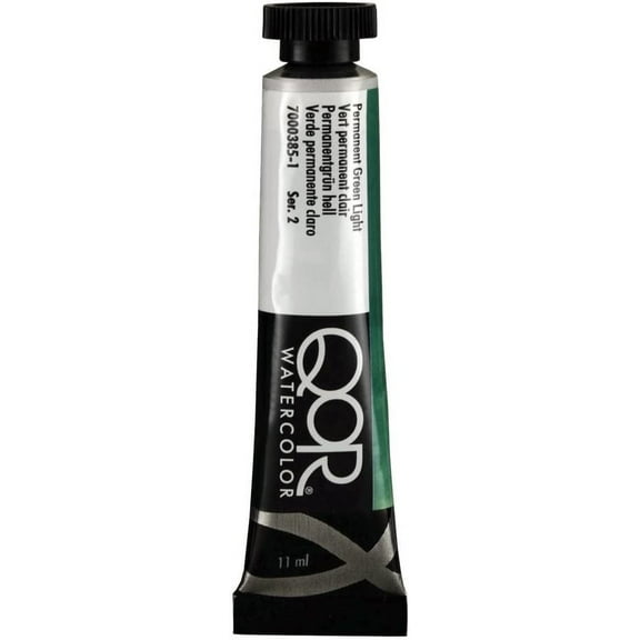 QoR Watercolor - Permanent Green Light, 11 ml