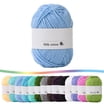 Qocolcyl Under $1 25g 4‑Ply Solid‑Color Milk Cotton Yarn for Crocheting ...