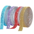 thumbnail image 1 of Qocolcyl Under $1 39.3in Self Adhesive Lake Yellow Crystal Rhinestone Strips Diamond Ribbon Bling Sticker with 2 mm Rhinestones for Arts Crafts,Wedding Christmas Party,Car Phone Decoration, 1 of 7