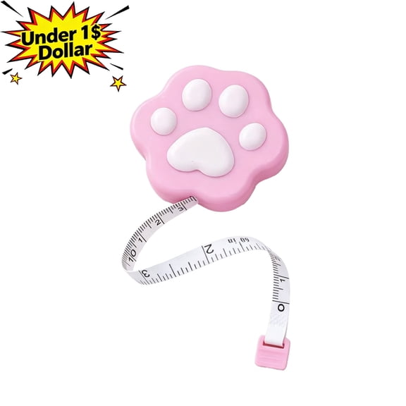 Qocolcyl Under 1 Dollar 79in Retractable Tape Measure, Soft Flexible Measuring Ruler, Dual Scale Inch & CM Tape for Sewing, Tailoring, Body Measurement, Craft, Classroom,Pink