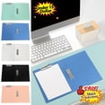 thumbnail image 1 of Qocolcyl Under 1 Dollar File Folder Document Folders, A4 Plastic Double Clip Document Holder, Hard Pressboard Portfolio Folder for Office Classroom Letter Paper Contract Filing Organization,Black, 1 of 7