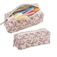 thumbnail image 1 of Qocolcyl Under 1 Dollar Large Capacity Cloth Pencil Case & Pencil Box, Multi-purpose Storage Pouch, Portable Makeup Organizer Bag, Lightweight Travel Pouch for Classroom, Office & Home,Beige, 1 of 8