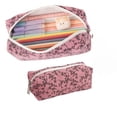 thumbnail image 1 of Qocolcyl Under 1 Dollar Large Capacity Cloth Pencil Case & Pencil Box, Multi-purpose Storage Pouch, Portable Makeup Organizer Bag, Lightweight Travel Pouch for Classroom, Office & Home,Pink, 1 of 8