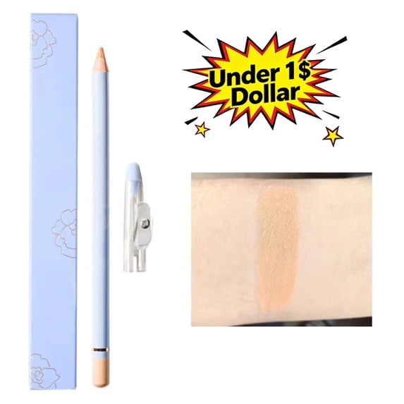 Qocolcyl Under 1 Waterproof Concealer Pencil with Built-in Sharpener, Multifunctional Full Coverage Makeup Pen for Dark Circles, Blemishes & Skin Tone Correction,B