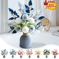 thumbnail image 1 of Qocolcyl Under $10 19.69in Artificial Hydrangea Flower Arrangement with Textured Vase, Multicolor Fake Silk Floral Bouquet for Wedding Party Dining Table Living Room Indoor Home Decor, 1 of 7
