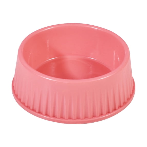 Qocolcyl 2-Pack Large Capacity Plastic Dog Bowls & Cat Bowls, Non-Slip Easy to Clean Pet Food Water Bowls, Durable Multi-Color Pet Tableware, Pink