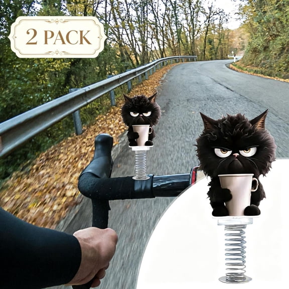 Qocolcyl 2 Pack Shy Kitty Bobble, Cute Cats Bobblehead, 2D Flat Acrylic Shaking Cats Decorate, Cute Car decors For Car Dashboards Office Desks Bookshelves Home, Gift Idea