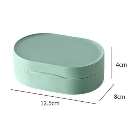 Qocolcyl 4 Colors Soap Holder Travel Case, Round Travel Soap Dish, Portable Plastic Bar Soap Container for Traveling, Leak Proof Soap Box with Lid, Soap Saver Sponge Tray for Gym Outdoor