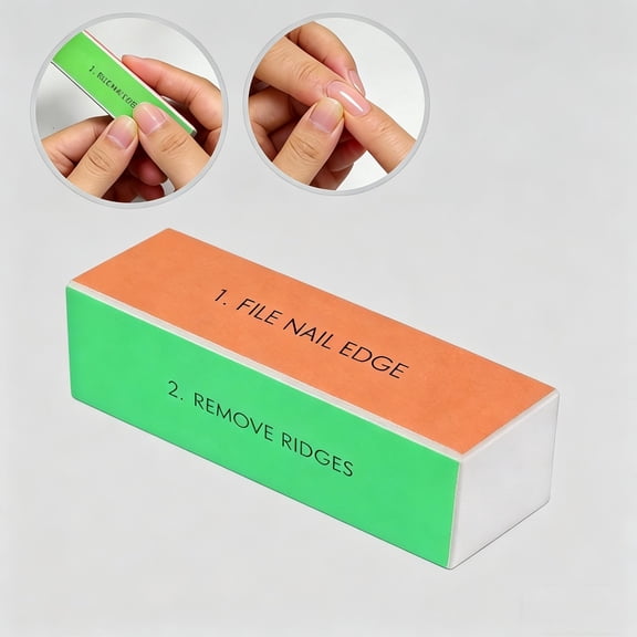 Qocolcyl 4-Way Nail Buffer Block, 4 Steps Nail File, Buff, Shine and Smooth for Natural Nails, Manicure Tool