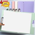 thumbnail image 1 of Qocolcyl Under 5$ File Folder Document Folders, A3 Size Plastic Document Holder with Metal Clip, Pastel Frosted Hard Portfolio Folder for Office Classroom Drawing Exam Paper Contract Storage,Green, 1 of 7