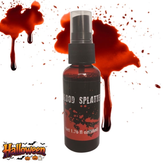 Qocolcyl 50ml Realistic Fake Stage Blood Squeeze Bottle, Spooky Halloween Costume Makeup Prop, Indoor Party Theater Fall Harvest Horror Scene Special Effect Decor Supply