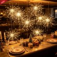 thumbnail image 1 of Qocolcyl 6 PCS Solar Hanging Firework 450 LED Lights, IP65 Waterproof Outdoor Pendant Lights with Remote, for Christmas Patio Wedding Party Yard, Xmas Holiday Decor and Home Decorations, 1 of 7