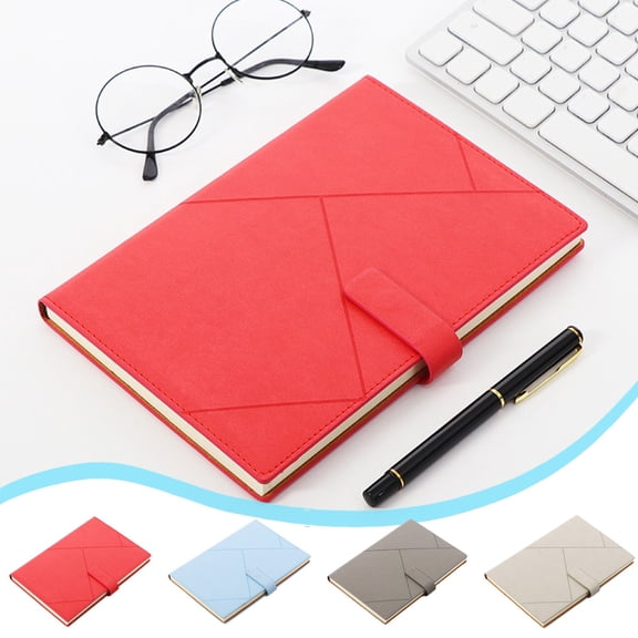 Qocolcyl A5 Simulated Leather Schedule Planner Book,Magnetic Snap Closure Daily Organizer,Thick Paper Waterproof Notepad Soft Cover for Appointment Tracking,Home & Office Use Supplies