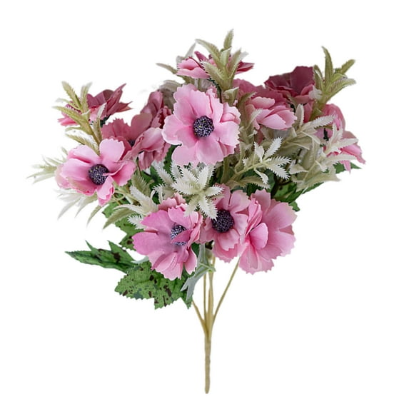 Qocolcyl Artificial Flowers for Outdoor,UV Resistant No Fade Fake Plastic Flowers Faux Plants for Decoration Hanging Planters Indoor Outside Garden Porch Patio Window Box Home Wedding Farmhouse,Pink