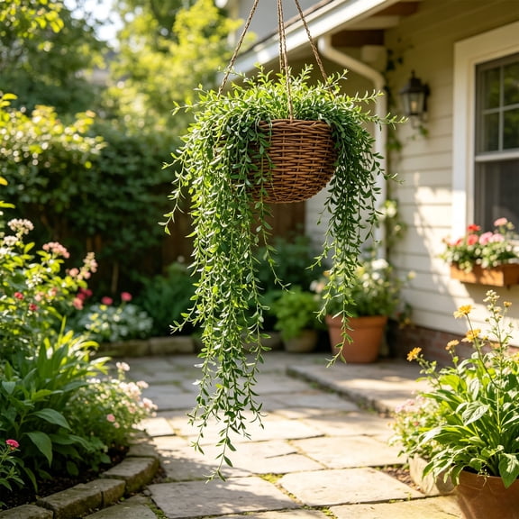 Qocolcyl Artificial Hanging Willow Vine Trailing Plant 37",Spring Fall Wedding Indoor Boho Farmhouse Wall Window Shelf Decor,Fake Greenery Garland Bedroom Bathroom Kitchen Home Holiday Decoration