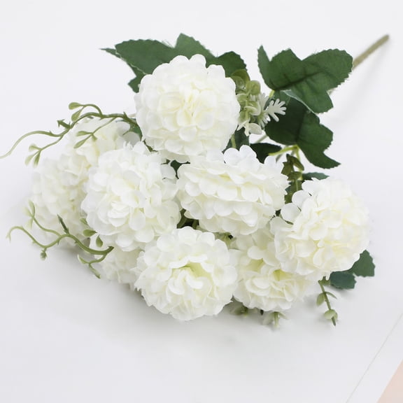 Qocolcyl Artificial Hydrangea Bouquet 9 Heads,Handheld Fake Flower Bushes,No Fade,for Spring,Summer,Home,Wedding Decor