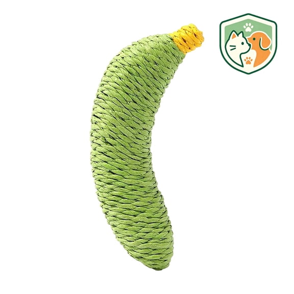 Qocolcyl Banana Shaped Sisal Cat Scratching Toy,Durable Wear Resistant Claw Grinding Toy for Kitten Stress Relief Indoor Interactive Pet Entertainment Supply
