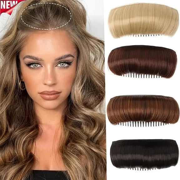 Qocolcyl Black Hair Volume Comb Clip, Invisible Bump It Up Hair Pad, Instant Root Lifter Hair Insert for High Crown, Volume Base Tool for Thin & Fine Hair Women, All Day Hold Hairstyle Accessory