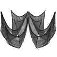 thumbnail image 1 of Qocolcyl Black Tattered Creepy Gauze Cloth Halloween Decor, Spooky Ripped Horror Mesh Fabric, Indoor Outdoor Porch Door Window Deck Car Fall Harvest Party Scene Decoration Supplies, 1 of 7