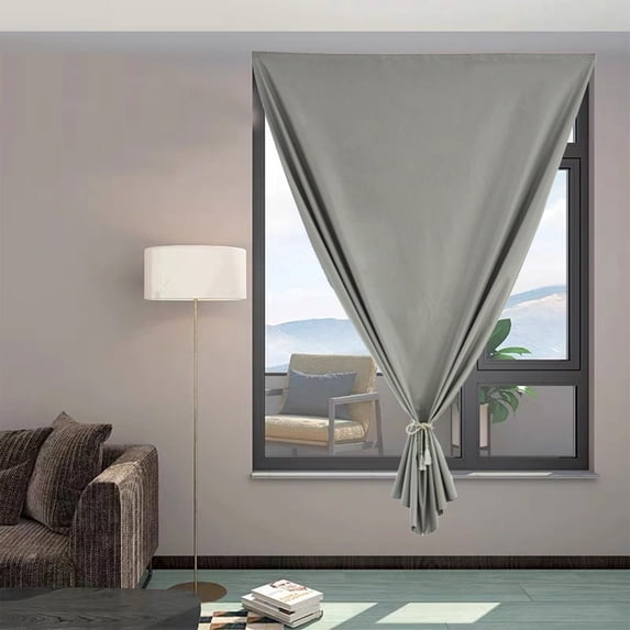 Qocolcyl Blackout Curtains for Living Room, 1 Panel Polyester Thermal Insulated Soundproof Window Drapes, Room Darkening Privacy Curtain, Machine Washable Treatments for Bedroom Office, 55" W x 86.6"