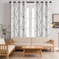 thumbnail image 1 of Qocolcyl Blackout Curtains for Living Room, 1 Panel Polyester Thermal Insulated Soundproof Window Drapes, Room Darkening Privacy Curtain, Machine Washable Treatments for Bedroom Office, 55" W x 86.6", 1 of 6