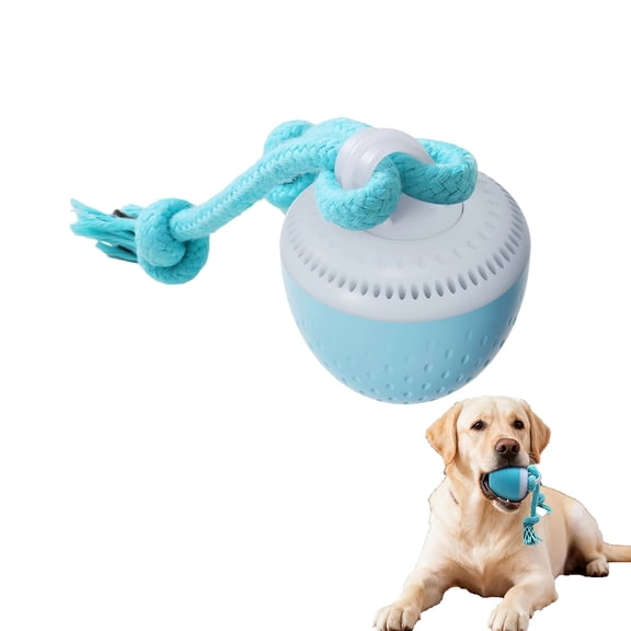 Qocolcyl Blue Silicone Interactive Dog Toys for Small Dogs – Pet Ball & Chase Buddy Dog Toy Active Rolling Puppy Toys to Keep Them Busy, Daily Training Interactive Puppy Toys