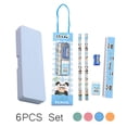 thumbnail image 1 of Qocolcyl Cute Duck Stationery Set,6-Piece Kit with Pencil Case,Pencils,Eraser,Sharpener,Ruler,Portable Gift Pack for 3+ Years Old Back to Colleage Travel Office Supplies, 1 of 7