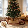 thumbnail image 1 of Qocolcyl Extra Large Rattan Christmas Tree Collar Basket - Rustic Handcrafted Christmas Tree Stand Cover Woven Tree Skirt Collar Christmas Tree Decoration Farmhouse Indoor Decorations for Home, 1 of 6