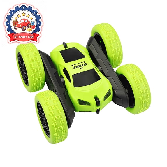 Qocolcyl Friction Powered Double Sided Stunt Toy Car,360 Degree Rotating Flip Off Road Vehicle Shockproof Racing Toy Gift for Toddlers Boys Kids 3-6-8-12 Years Old Christmas Holiday Birthday