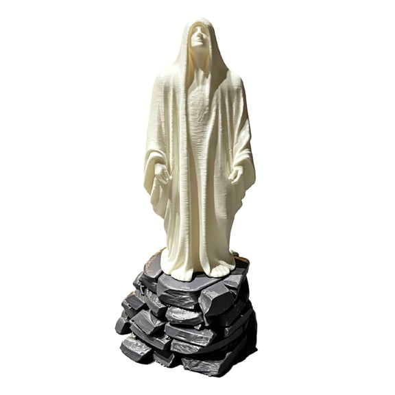 Qocolcyl Gothic Faceless Ghost Figurine, Spooky Dark Style Mini Desktop Ornament,Unique creepy Tabletop Statue Decor,Waterproof Compact Centerpiece for Indoor Outdoor Home Party Halloween Decorations