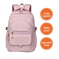 thumbnail image 1 of Qocolcyl Large Capacity Waterproof Casual Backpack, Lightweight Adjustable Strap Travel Daypack, Versatile Polyester Bookbag for College Daily Commute Outdoor Classroom Supplies,Pink, 1 of 8