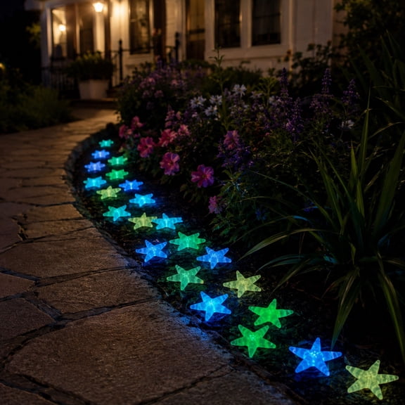 Qocolcyl Luminous Starfish Aquarium Decor Ornaments,Glow in The Dark Resin Star Fish Tank Landscaping Stones for Fish Bowl Vase Home DIY Decoration Supplies