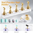 thumbnail image 1 of Qocolcyl Magnetic Nail Tip Practice Stand, Clear Acrylic Nail Holder with Gold Base, for Nail Art Training and Display, 1 of 7