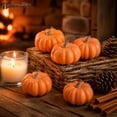 thumbnail image 1 of Qocolcyl Mini Artificial Foam Pumpkins Set of 5,Orange Small Decorative Pumpkins, Fall Harvest Halloween Decorations, Indoor Outdoor Farmhouse Table Mantel Tray Thanksgiving DIY Craft Decor Ornaments, 1 of 7