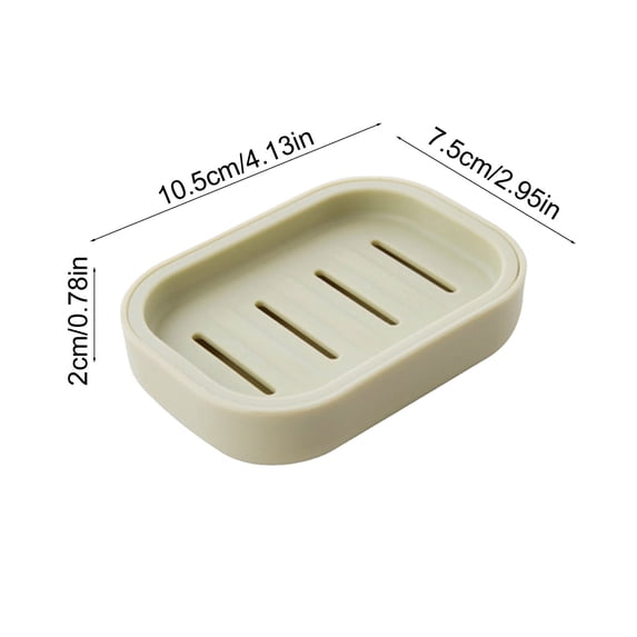 Qocolcyl Plastic Soap Dish, Container, Keeps Soap Dry,Easy Cleaning,Drain,Green