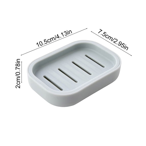Qocolcyl Plastic Soap Dish, Container, Keeps Soap Dry,Easy Cleaning,Drain,Light Blue