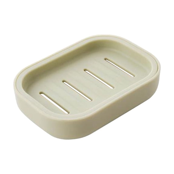 Qocolcyl Plastic Soap Dish,Soap Holder,Soap Box, Container, Keeps Soap Dry,Easy Cleaning,Drain,Green