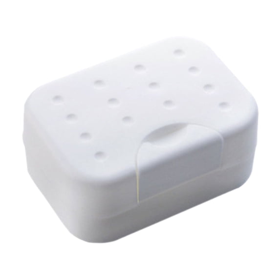 Qocolcyl Portable Plastic Soap Holder, Soap Dish, Soap Box, Leakproof Travel Bar Soap Container with Lid,White
