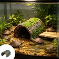 thumbnail image 1 of Qocolcyl Reptile Hideout Cave, Resin Artificial Moss Tree Trunk Turtle Basking Shelter, Aquarium Landscape Decor Climbing Ornament for Turtles Lizards Amphibians Paludarium, 1 of 7