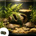 thumbnail image 1 of Qocolcyl Reptile Hideout Cave, Resin Artificial Moss Tree Trunk Turtle Basking Shelter, Aquarium Landscape Decor Climbing Ornament for Turtles Lizards Amphibians Paludarium, 1 of 7