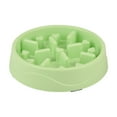 thumbnail image 1 of Qocolcyl Slow Feeder Bowl for Cats & Small Dogs, Puzzle Dish for Fast Eaters, for Wet or Dry Food, Helps Slow Eating & Aid Digestion, Non-Slip, Made Without BPA, 8 Cup, 8-Inch, Green, 1 of 6