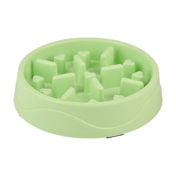 Qocolcyl Slow Feeder Bowl for Cats & Small Dogs, Puzzle Dish for Fast Eaters, for Wet or Dry Food, Helps Slow Eating & Aid Digestion, Non-Slip, Made Without BPA, 8 Cup, 8-Inch, Green