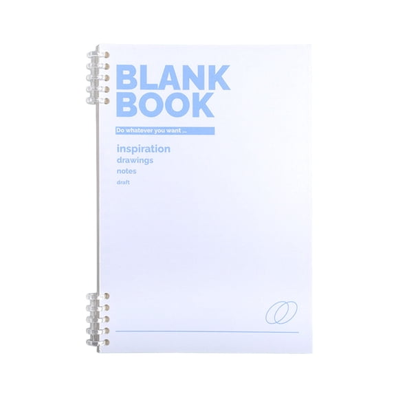 Qocolcyl Transparent Double Ring Binder Notebook,Detachable Loose-Leaf Spiral Journal,Clean Minimal Letter Cover for Note Taking,Journaling and Office Daily Memo B5 60 Sheets