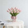 thumbnail image 1 of Qocolcyl Tulip-Shaped Ceramic Bud Vase,Small Flower Vase with Ribbon Bow, Glossy Finish, Leakproof,for Home Wedding Table Decor, 1 of 6